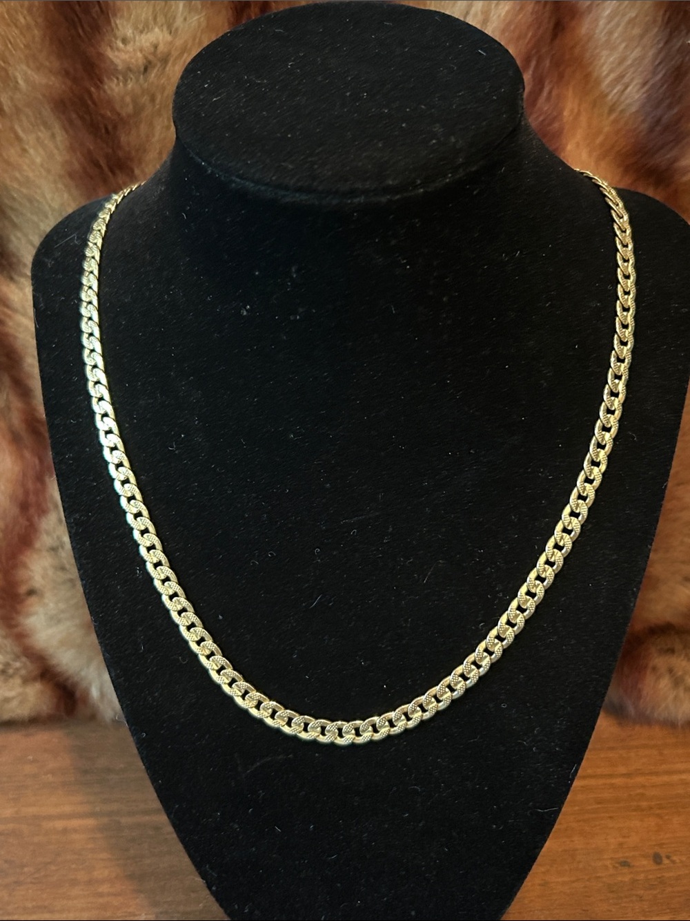 14K Gold Curb Chain Necklace for Women